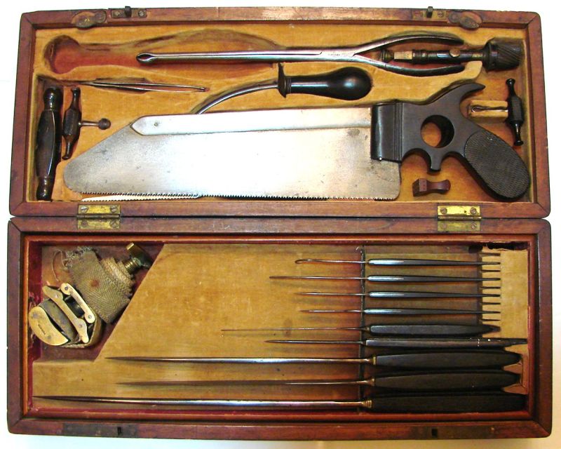 antique civil war surgical set