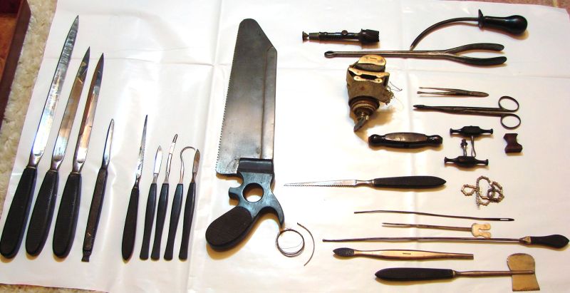 civil war surgical set used by surgeons